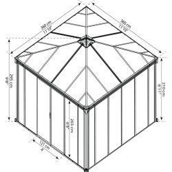 Palram Canopia Palermo 3600 förslutningssystem
