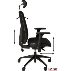 Sun-Flex Officechair HB kontorsstol, svart