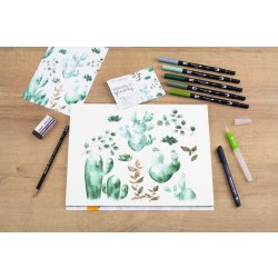 Tombow Dual penselpennor | Greenary | 9 st.