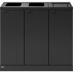 Carbi avfallsstation 3x45 l | Lyftlock | Antracit
