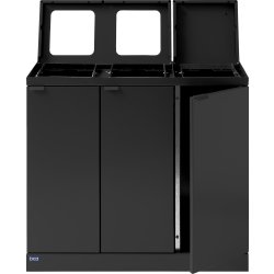 Carbi avfallsstation 3x45 l | Lyftlock | Antracit