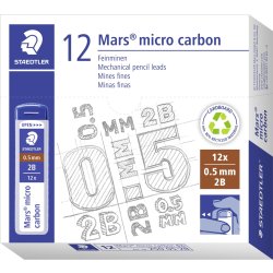 Staedtler Mars Micro 250 Stift, 2B, 0,5 mm, 12 st
