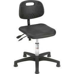 Simple arbetsstol, Svart, PU-sits, 37-50cm