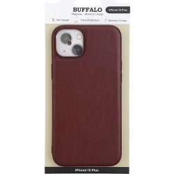 Buffalo PU läderfodral iPhone 15 Plus | Brun