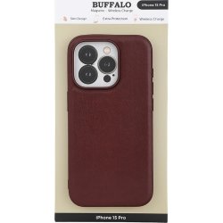 Buffalo PU läderfodral iPhone 15 Pro | Brun