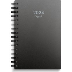 Burde 2024 Kalender Dagbok, svart PP-plast
