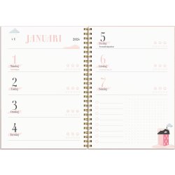 Burde 2024 Kalender Life Planner, horis., pink