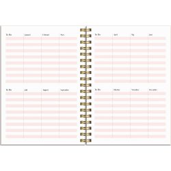 Burde 2024 Kalender Life Planner, A6, pink