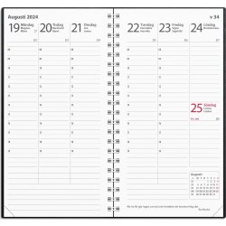 Burde 2024 Kalender Interplano, svart konstläder