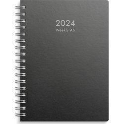 Burde 2024 Eco Line Kalender Weekly, svart kartong