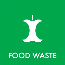Sopsorteringsskylt | 12x12cm | Food Waste