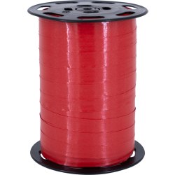Blankt presentsnöre, 10 mm x 250 m, rött