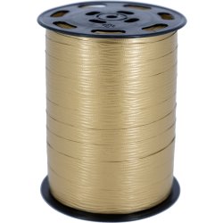 Matt presentsnöre, 10 mm x 250 m, guld