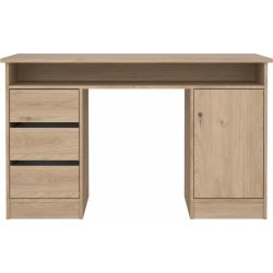 Small Officeline skrivbord, 1 skåp/3 lådor, ek