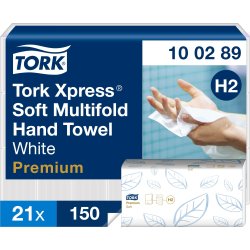Tork H2 Xpress Premium pappershandduk | 21 pk