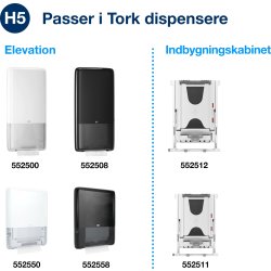 Tork H5 PeakServe Advanced Pappershanddukar, 12 pk