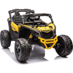 Elbil Can-Am Marverick UTV för barn, 4x200W, gul