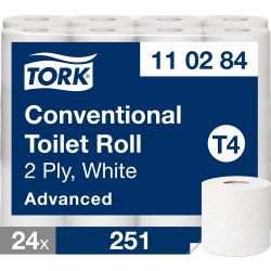 Tork T4 Advanced toalettpapper, 2-lager, 24 rullar