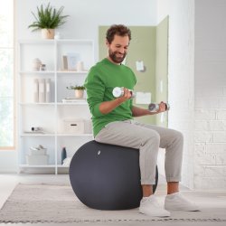 Leitz Ergo Active balansboll, svart, 75 cm