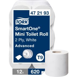 Tork T9 SmartOne Advanced toalettpapper, 12 rullar
