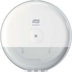 Tork T9 SmartOne Mini toalettpappersdispenser, vit