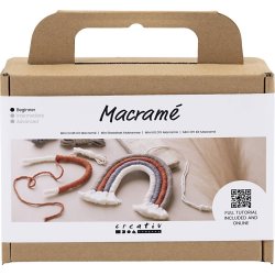 Mini DIY Kit Macramé, regnbåge