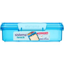 Sistema Snack Attack Duo matlåda, 975 ml, blå