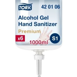 Tork S1 Premium handdesinfektion 80 %, gel, 1 l