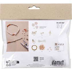 Mini DIY Kit, halsband+armband med rosenkvarts