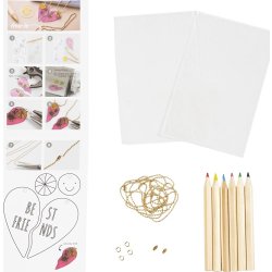 Mini DIY Kit smycken, vänskapshalsband, krympplast