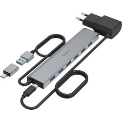 HAMA USB-hubb 7x portar med USB-C-adapter