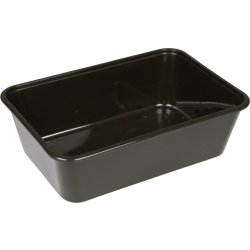 Plastlåda, 750 ml, svart, PP, 50 st.