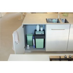 Brabantia Sort&Go, Built-in, 2x15 L, grå/grön