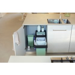 Brabantia Sort&Go, Built-in, 2x15 L, grå/grön