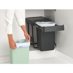 Brabantia Sort&Go, Built-in, 2x15 L, grå/grön