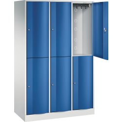 CP Förvaringsbox Resisto, 3x2 fack, H195, grå/blå