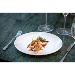 Gourmet Middagstallrik Coupe, vit, 25 cm