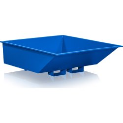 Tippcontainer låg 750 l blå