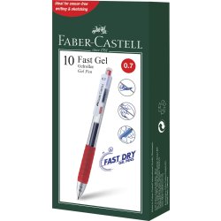 Faber-Castell Fast Dry Rollerballpenna, Röd