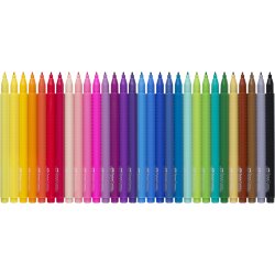 Faber-Castell Grip Tuschpennor, 30 färger