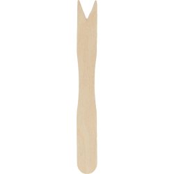Pommes frites-gaffel, 8,5 cm, trä, 500 st.