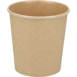 Soppkopp, rund, brun, kartong, 450 ml, 50 st.