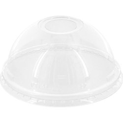Kupollock m/hål, rPET, klar, Ø9,5 cm, 50 st.