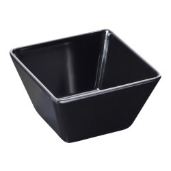 Buffet-Line Skål, melamin, 13x13x7cm, svart