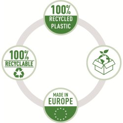 Esselte Recycle Ficka, A4, Topp, 70my, 20 st.