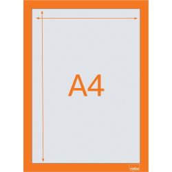 Nobo Affischram, A4, Orange, 2 st.