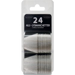 Ljusmanschetter, Aluminium, 24 st.