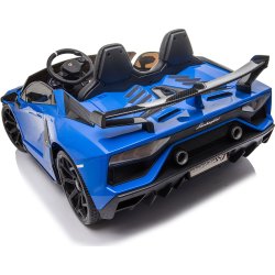 Elbil Lamborghini Aventador SJV barnbil 24V, blå