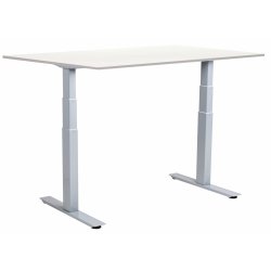 Sun-Flex III höj-/sänkbart bord, 140x80, grå/vit