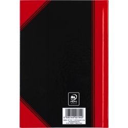 Bantex Kina Notes A5 Kvadrat Svart/röd